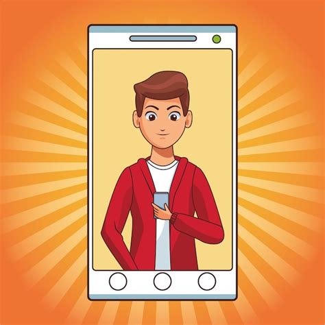 Desenho de jovem | Vetor Premium
