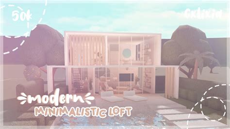 Bloxburg Modern Minimalistic Cozy ☁️ Loft Exterior House Build