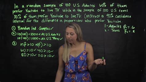 2 Proportion Z Interval Youtube