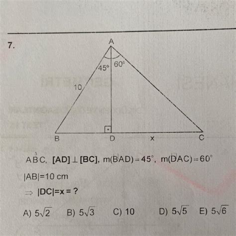 dik üçgen çözümü ile beraber atar mısınız Eodev