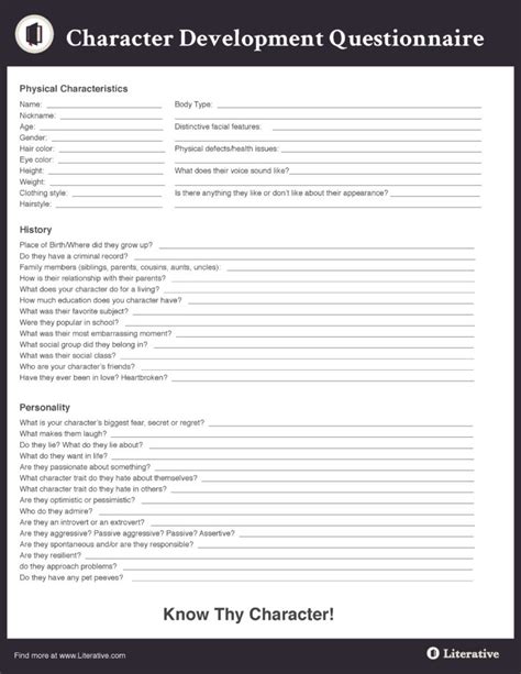 Character Building Worksheets — db-excel.com