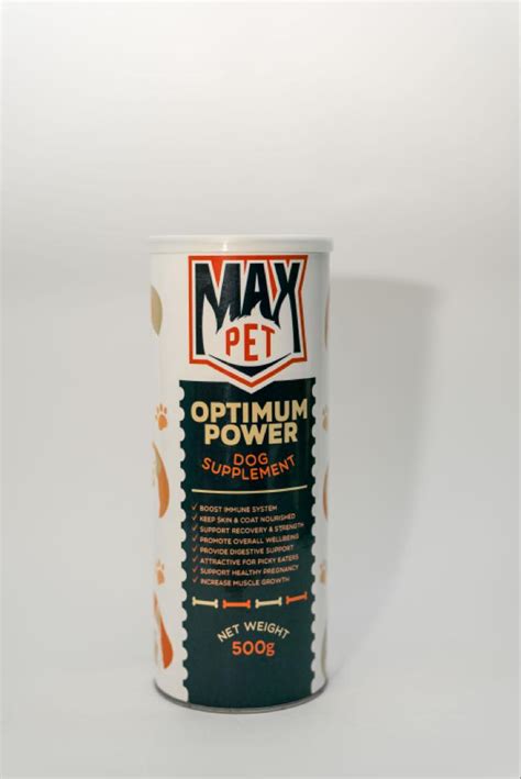 Max Pet Optimum Power Dog Supplements 500g - Pet Express Egypt