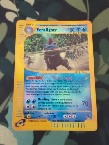 Pokémon Tcg Feraligatr 47165 Near Mintnm Reverse Holo Rare