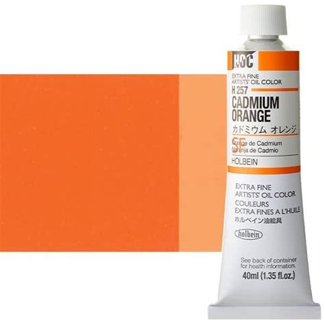 Holbein Extra Fine Artists Oil Color 40 Ml Tube Cadmium Orange