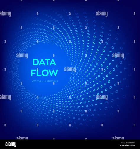 Flujo de datos Código digital Flujo de datos binarios Big Data