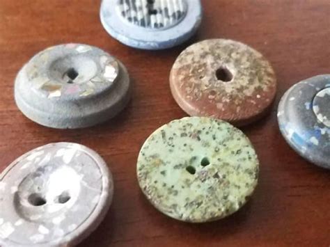 Vintage Buttons Collector Lot of 6 Assorted Colors and | Etsy | Button ...