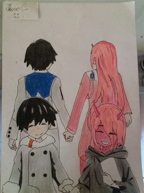 Dibujo De Zero Two X Hiro Anime Darling In The Franxx Amino