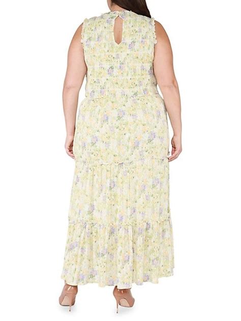 Plus Floral Tiered Maxi Dress