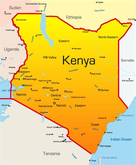 Kenya African Map