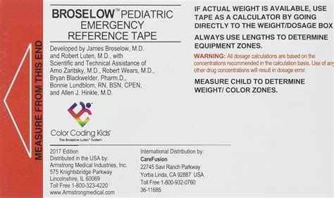 Broselow Pediatric Emergency Tape 2017 Pricepulse