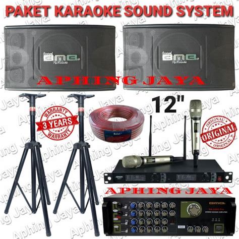 Jual Paket Karaoke Sound System Speaker BMB 12inch Amplifier BMB DA