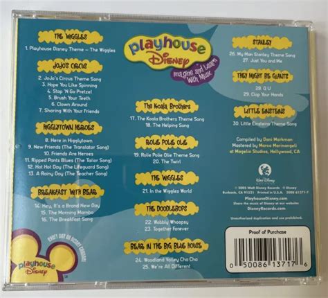 Playhouse Greatest Playhouse Disney Imagine And Learn With Music Cd