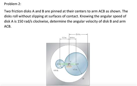 Solved Problem Two Friction Disks A And B Are Pinned At Chegg