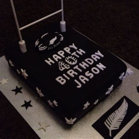 All Blacks Rugby Cake