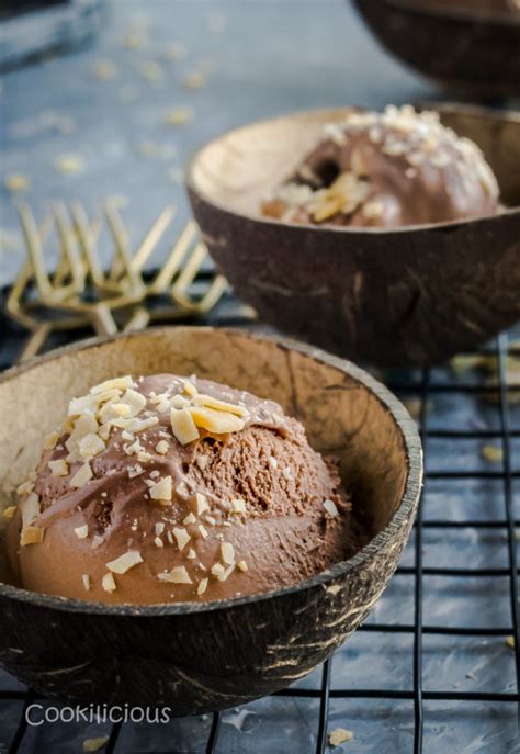 Coconut Milk Ice Cream With Chocolate Cookilicious