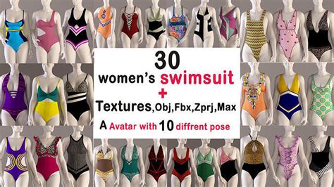 30 Women Swimsuit 3d Model Cgtrader