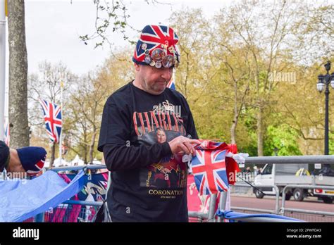 London UK 30th Apr 2023 Royal Superfan John Loughrie Seen In His