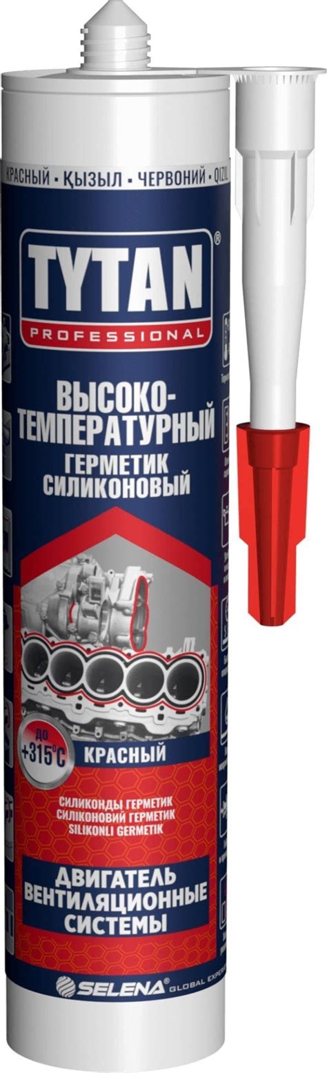 Герметик силиконовый высокотемпературный TYTAN Professional красный ...