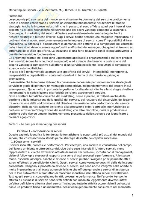 Riassunto Esame Marketing E Management Dei Servizi Prof Bocconcelli