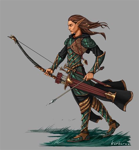 Oc Wood Elf Ranger Characterdrawing Fantasy Creature Art Scifi