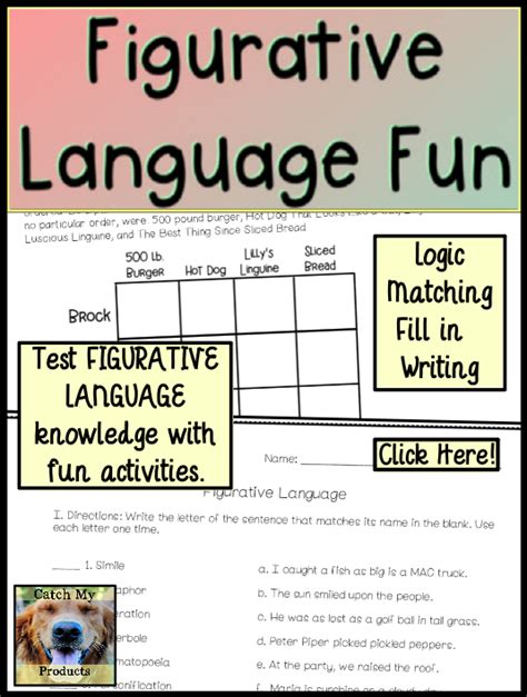 Figurative Language Worksheets Tpt Language Worksheets