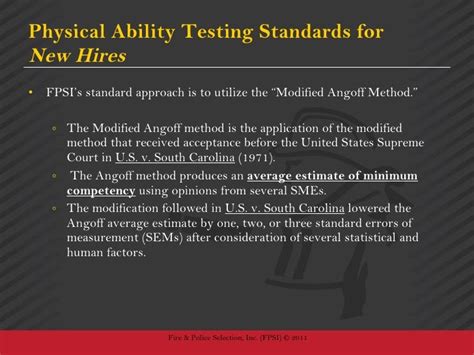 Maintaining Physical Standards Using Physical Ability Tests Are Your 