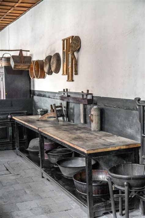 An Ancient Kitchen In The Qiaos Courtyard In Shanxi Province China