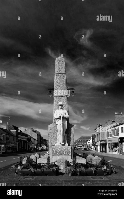 The War Memorial In Broad Street March Town Cambridgeshire England