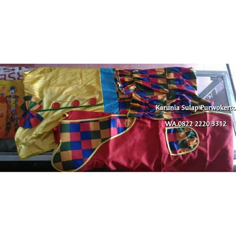 Kostum Badut Jas Merah Cosplay Pesta Lucu Festival Karnaval Baju Badut