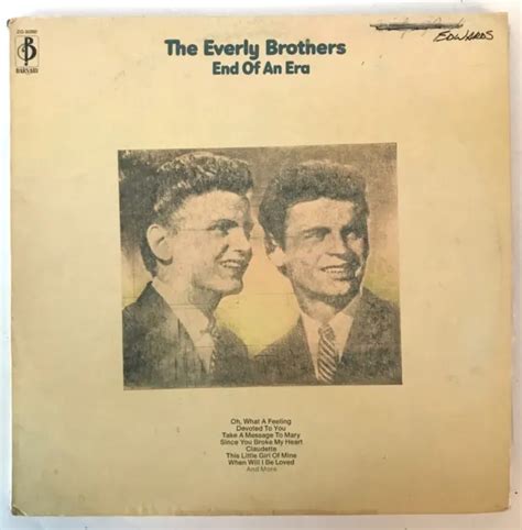 The Everly Brothers End Of An Era Vinyl Lp Barnaby Discs