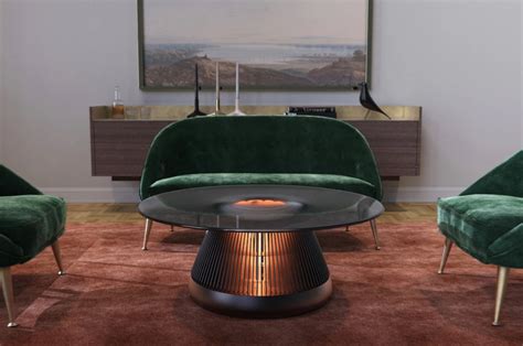 A Coffee Table That Holds An Electric Fireplace Is The Ultimate Winter