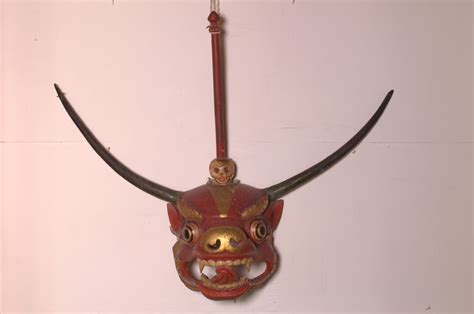 Traditional Bhutanese Wooden Mask Of Ox Mandala Collections Images