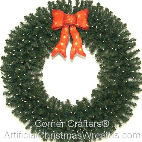 48 Inch Deluxe Lighted Christmas Wreath Xmas Wreaths