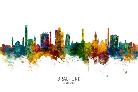 Skyline Von Bradford England Michael Tompsett Als Kunstdruck Oder