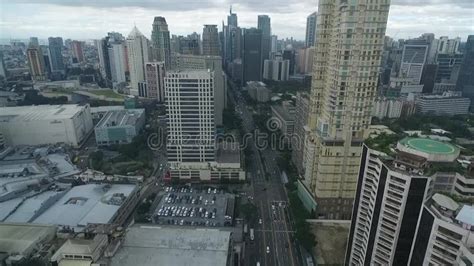 Traffic In Makati City In Philippines Cityscape Skyline And