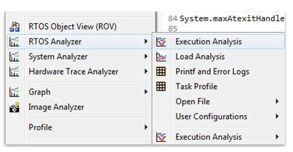 CCS MSP432P401R RTOS Analyzer System Analyzer Missing In Menu On CCS