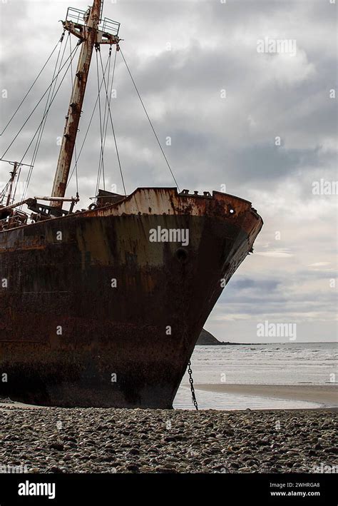 Aground Ship At Cabo San Pablo Beach Argentina Stock Photo Alamy