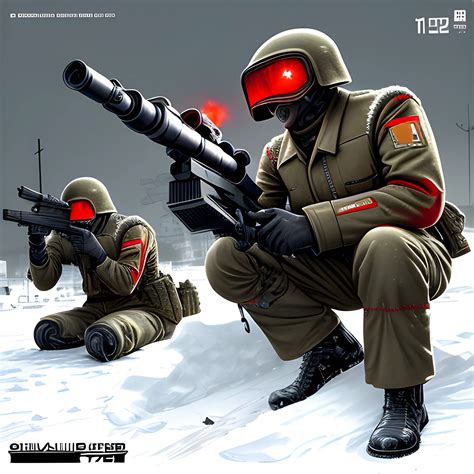 soviet squad, machine gun squad, Soviet soldiers of the future ...