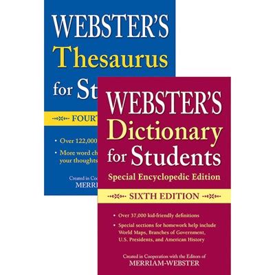 Merriam Webster Webster S For Students Dictionary Thesaurus Shrink