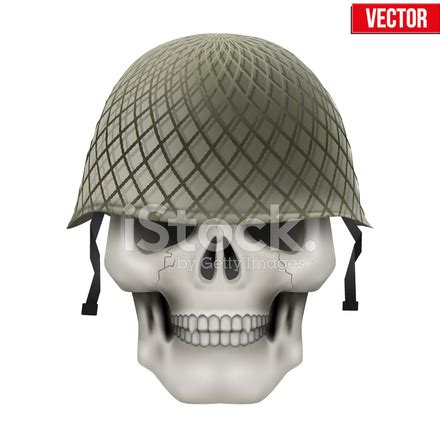 Human Skull With Military Helmet Stock Photo – Royalty-Free Images ...
