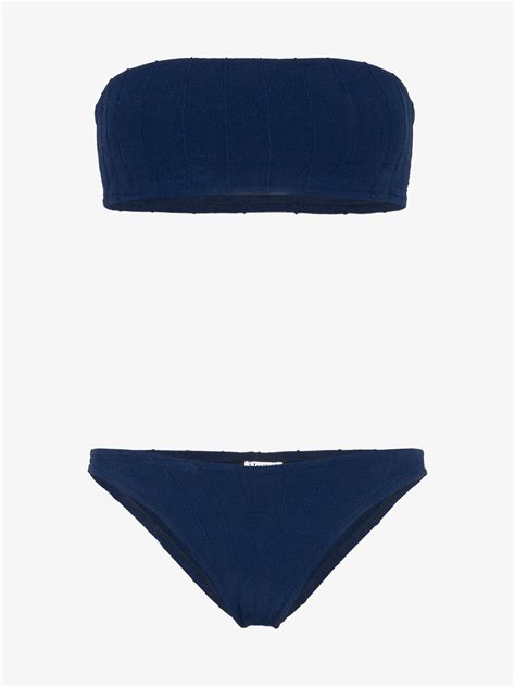 Hunza G Gabrielle Nile Bandeau Bikini Browns