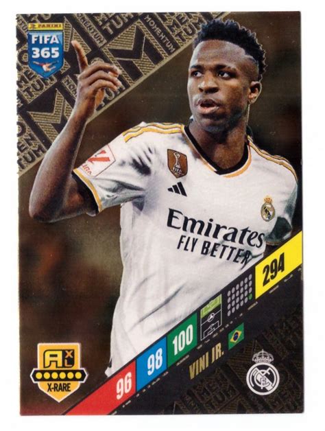 FIFA 365 2024 PANINI Karta X RARE MOMENTUM Vini Vinicius Jr REAL MADRID