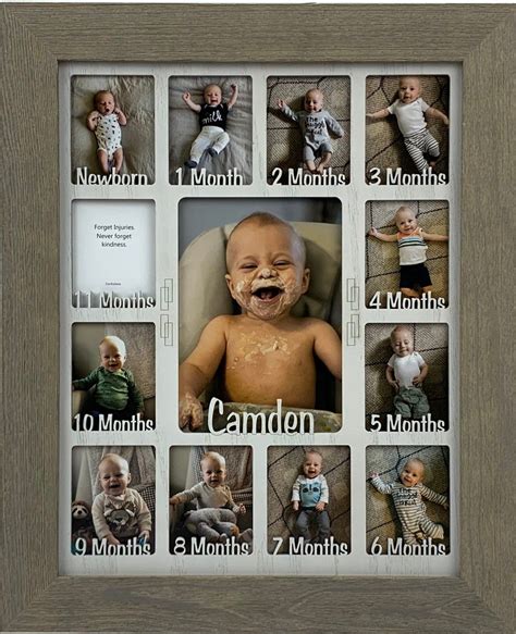 Baby First Year Picture Frame Collage Personalized X Baby