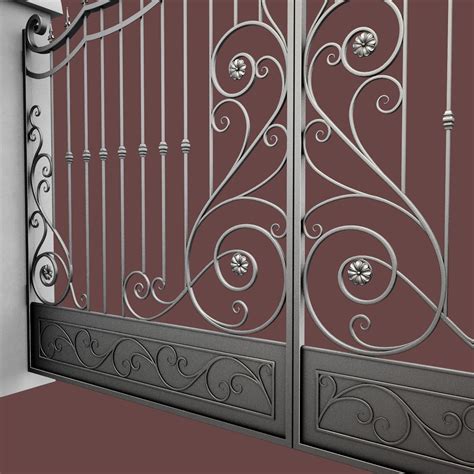 Puerta De Hierro Forjado Modelo D Fbx Obj Max Free D