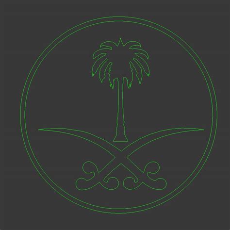 Kingdom Of Saudi Arabia Ksa Logo 3d Model By Amoniem