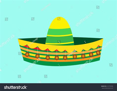 Sombrero Mexican Hat Vector Stock Vector Royalty Free 612770189