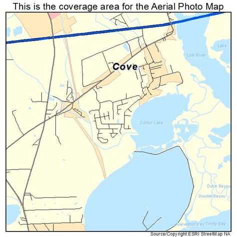 Aerial Photography Map Of Cove TX Texas