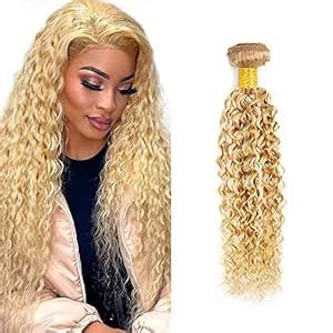 Amazon P27 613 Human Hair Bundles Honey Blonde Curly Bundles 16 Inch One Bundle Brazilian