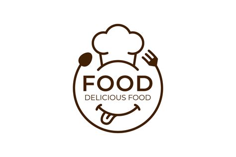 Restaurant Delicious Food Logo Badge Line Style Vector Design With