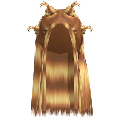 Long Straight Hair With Bantu Knots Honey Blonde Roblox